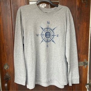 Life is Good Compass Long Sleeve Tee - Heather Gray